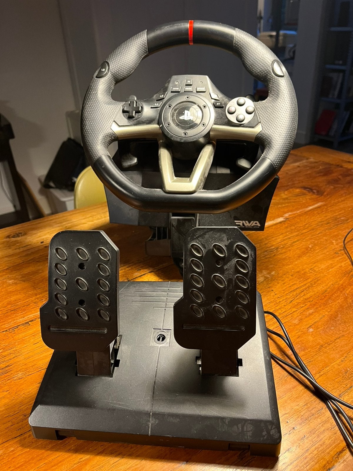 Stuur en gaspedalen (Hori Racing Wheel) voor Playstation, Ophalen, Gebruikt, Stuur of Pedalen, PlayStation 1