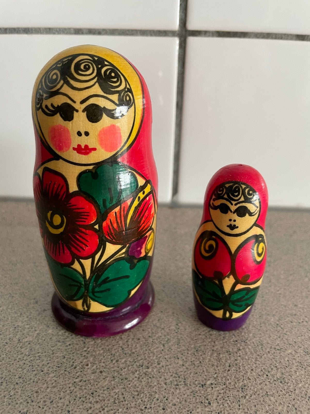 Prachtige set Matroesjka Baboesjka moeder en kind, Ophalen of Verzenden
