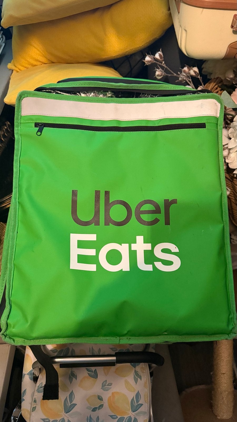 Uber Eats Bezorgtas - Groen, Zo Goed als Nieuw, 25 tot 40 cm, Zo goed als nieuw, Ophalen, Overige merken