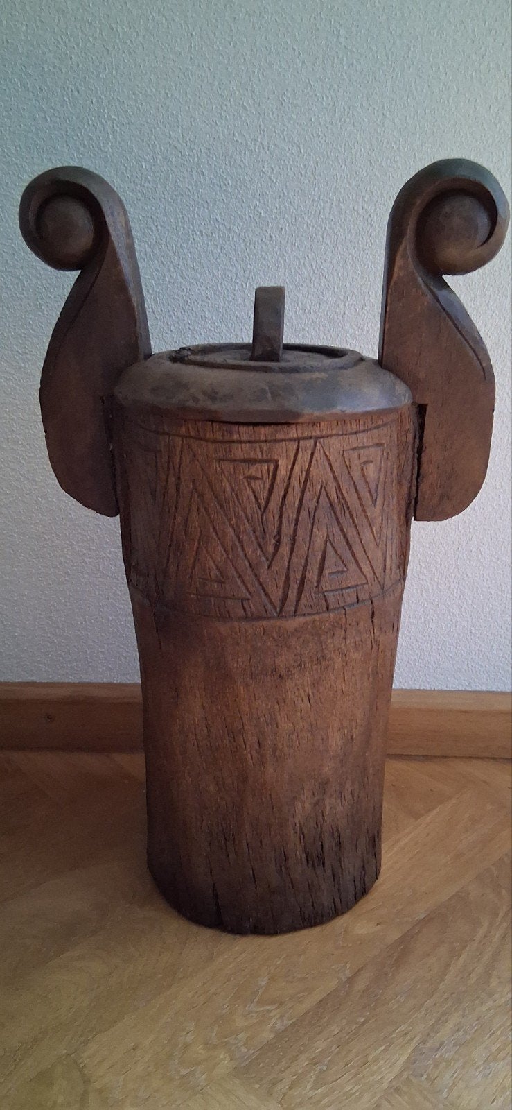 Houten pot, Huis en Inrichting, Woonaccessoires | Overige, Ophalen, Gebruikt