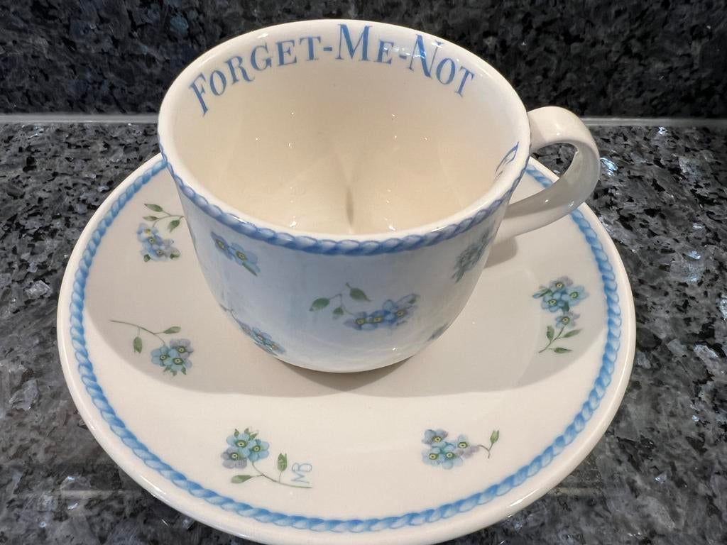 Koffiekop en schotel Forget me Not Marjolein Bastin Libelle, Ophalen of Verzenden