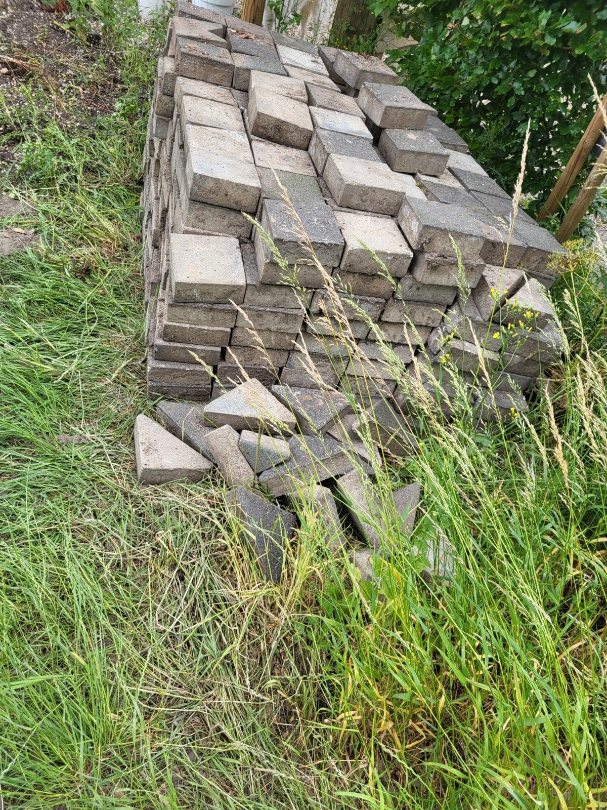 Grijze waterdoorlatende tuintegels 20x20x8 cm, Ophalen, Gebruikt, Beton, Terrastegels