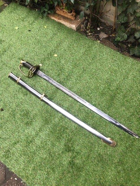 lange metalen sabel/ ruitersabel, CSA, degelijke sabel, Verzamelen, Militaria | Algemeen, Ophalen of Verzenden, Landmacht, Overige gebieden