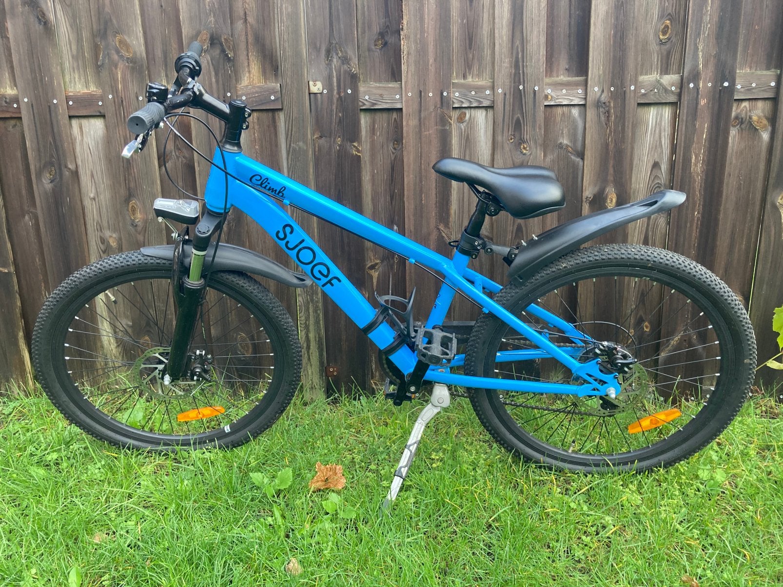 Mountainbike MTB Sjoef zgan blauw 24 inch, Ophalen of Verzenden, Zo goed als nieuw, 24 inch, Handrem