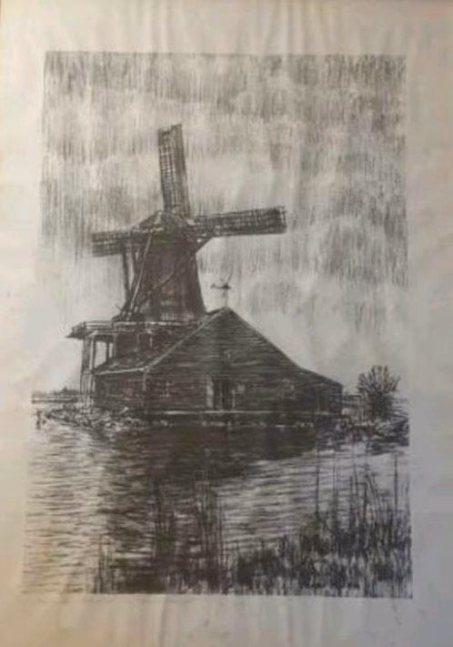litho Frans Room Verfmolen de Kat Wormerveer Zaandam 2 /100, Ophalen