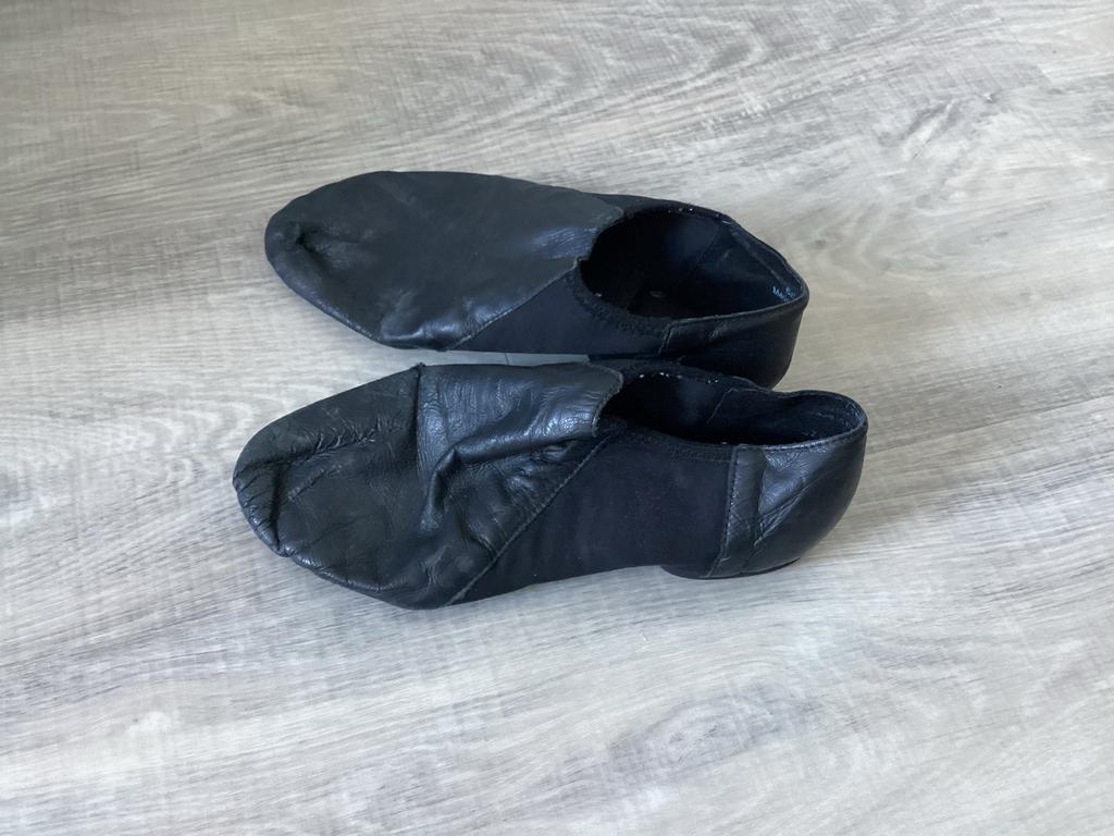 Zwarte leren dansschoenen, maat 37-38, Sport en Fitness, Dansen, Ophalen, Gebruikt, Schoenen