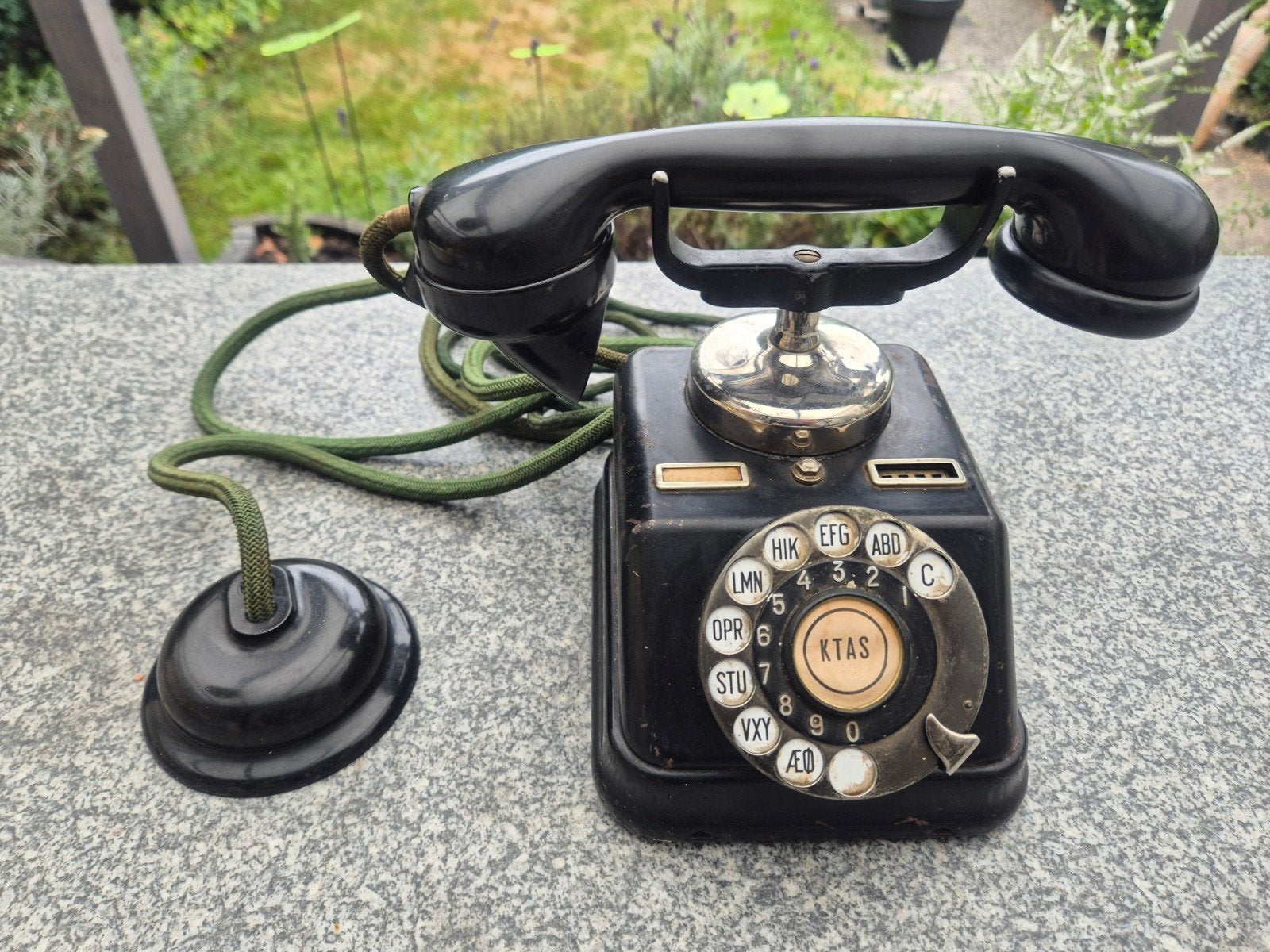 Antieke Deense KTAS Telefoon-Jaren 30/40 Ericsson Retro, Ophalen of Verzenden, Gebruikt, Met draaischijf