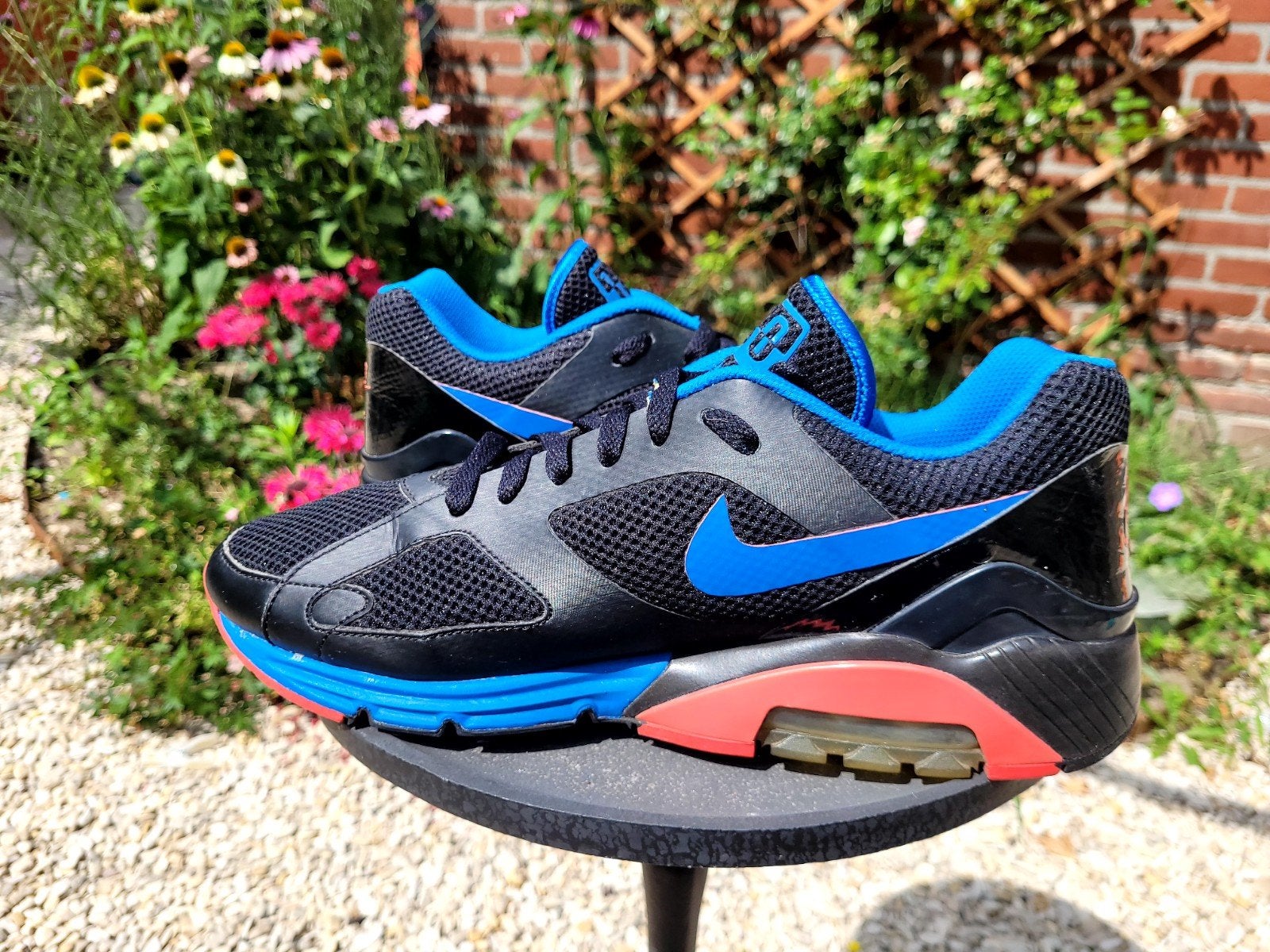 Nike Air Max 180 Lunar "Black Blue Spark Red" maat 42,5, ManolaSneakers@gmail.com, 5151AS, Overige kleuren, Nike