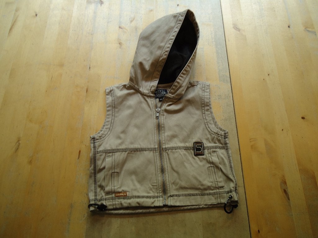 Bodywarmer jas Jilly&Mitch met capuchon maat 128 (E43), Ophalen of Verzenden, Zo goed als nieuw, Jongen, Jas