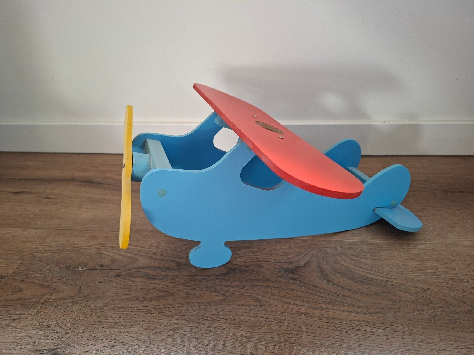 Leuke houten hanglamp vliegtuig voor kinderkamer, Ophalen, Overige merken, Gebruikt, Meerkleurig