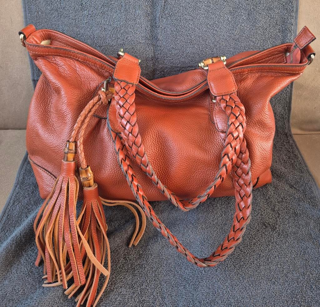 Gucci Bamboo Bella, Sieraden, Tassen en Uiterlijk, Ophalen of Verzenden, Bruin, Handtas