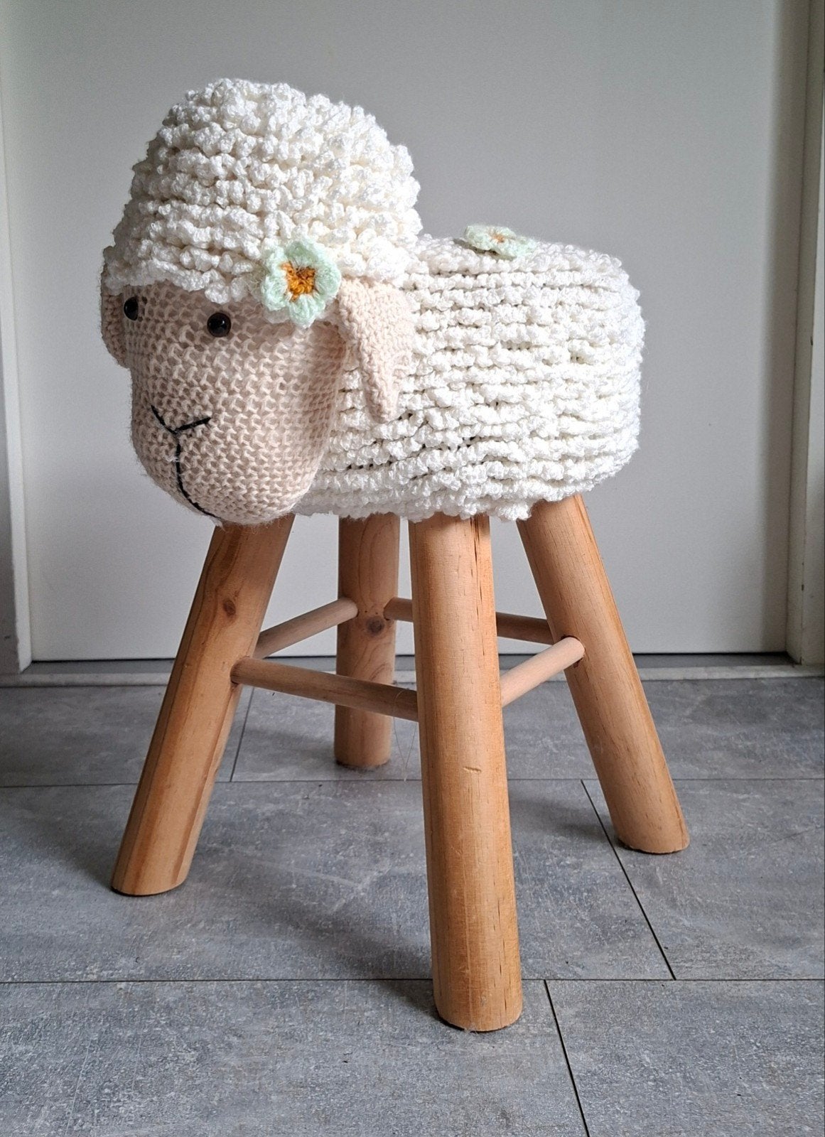 Schapen kruk voor kinderkamer, Ophalen, Gebruikt, Handgemaakt
