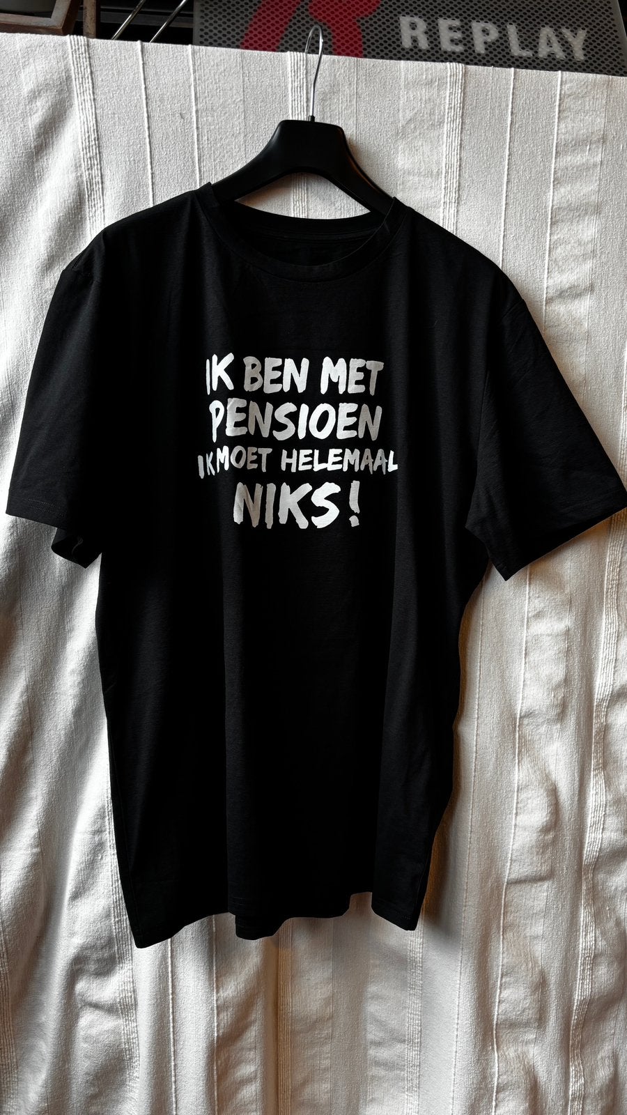 Nieuw T-shirt pensioen maat XXL., ., Zwart, Nieuw, Overige maten