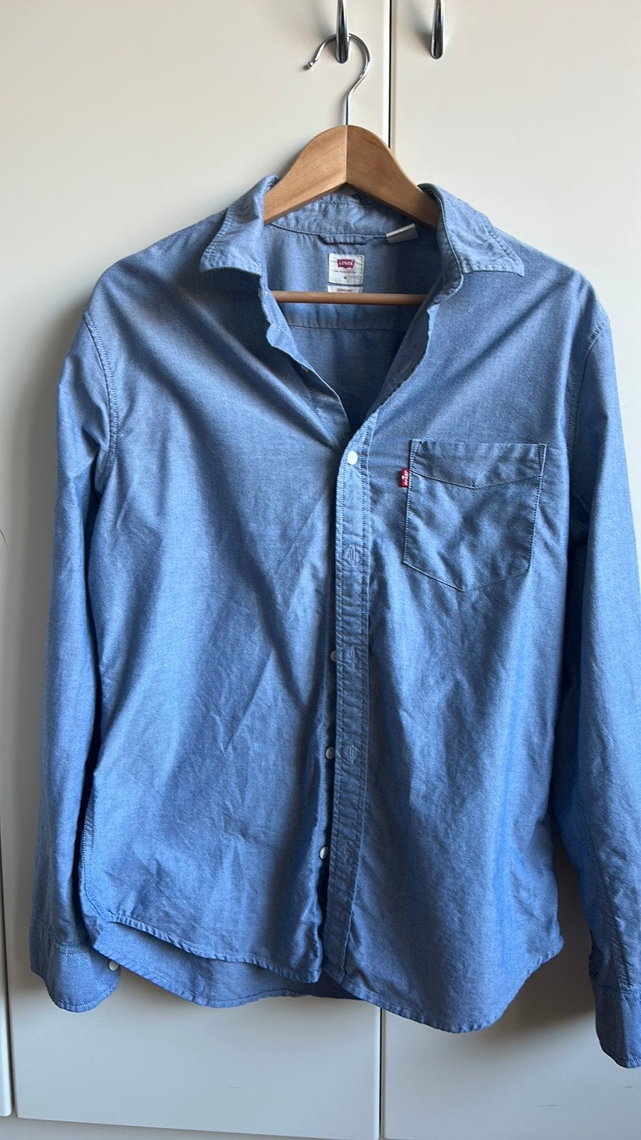 Levi’s blouse blauw M zgan!, Ophalen of Verzenden, Zo goed als nieuw, Blauw, Halswijdte 39/40 (M)