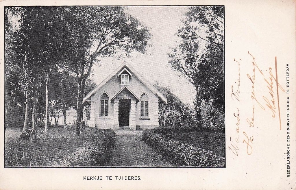 Nederlands Indië - Kerkje te Tjideres (gel. 1906), Ophalen of Verzenden, Voor 1920, Gelopen, Buiten Europa