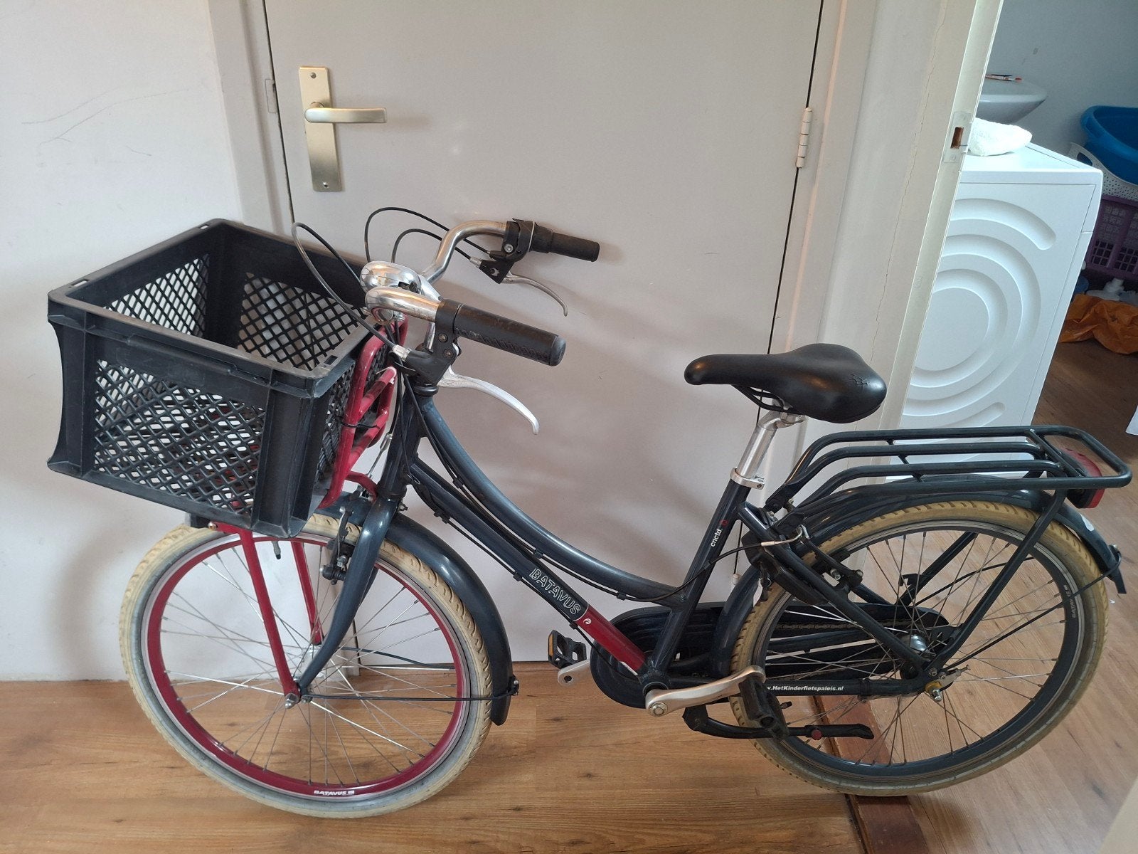 Batavus meisjesfiets 24 inch 3 versnellingen nexusAxa slot, Ophalen, Versnellingen, Batavus, Gebruikt
