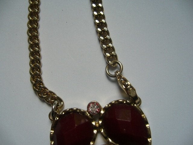 LEUKE VINTAGE ARMBAND MET DONKERROOD INGELEGD, Sieraden, Tassen en Uiterlijk, Antieke sieraden, Verzenden, Overige materialen