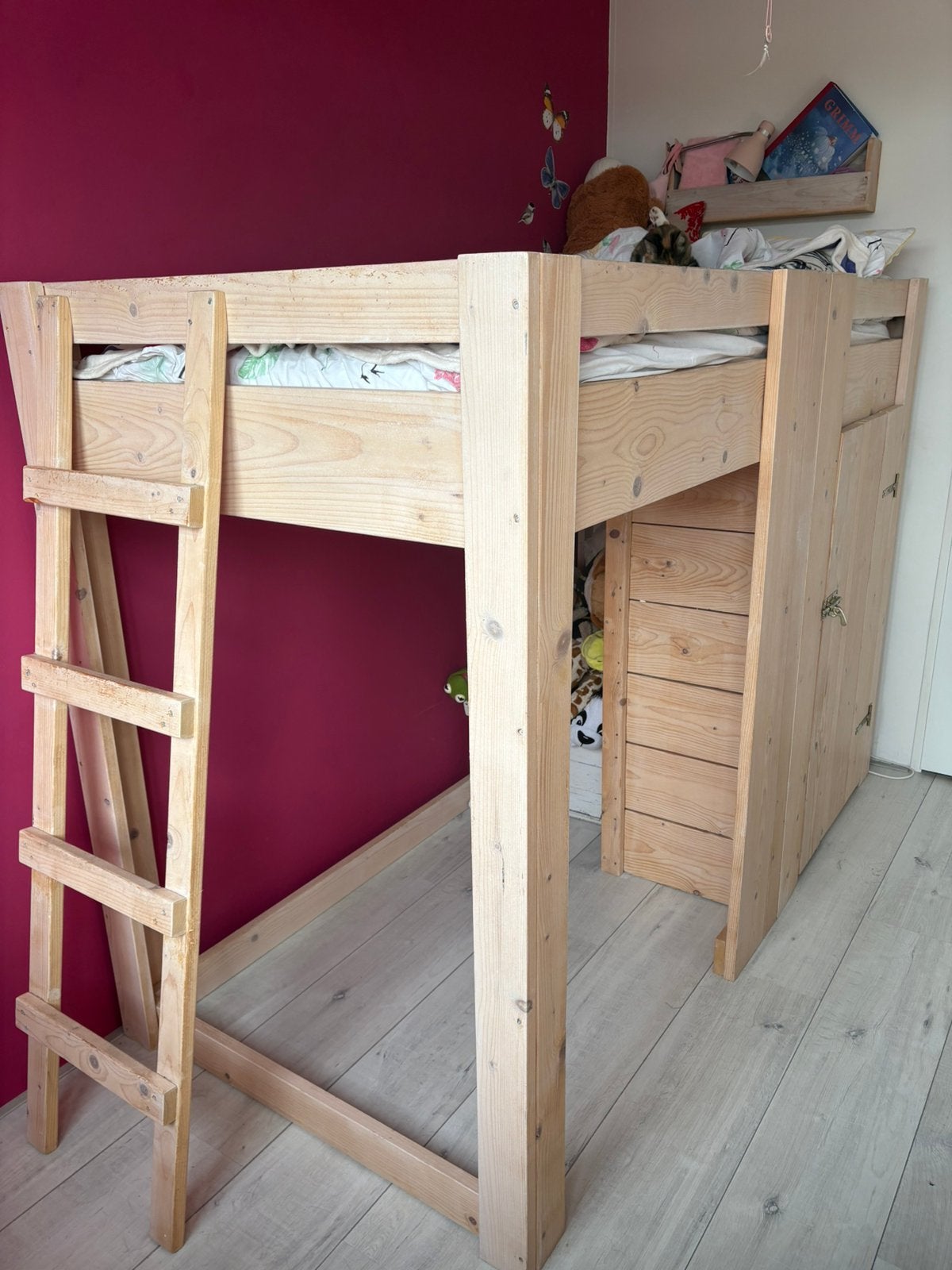 Rockwood Halfhoogslaper Noa kinderbed, Ophalen, 90 cm, Eenpersoons, Minder dan 160 cm