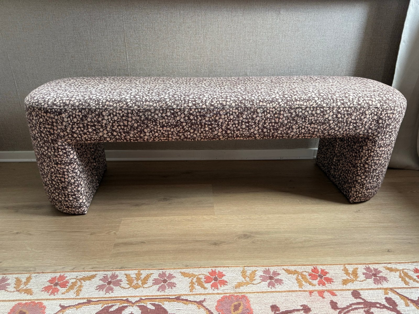 HK living Doris bloemenprint bankje B140 x D40 x H45 cm, Huis en Inrichting, Ophalen, Gebruikt, Minder dan 75 cm, Minder dan 150 cm