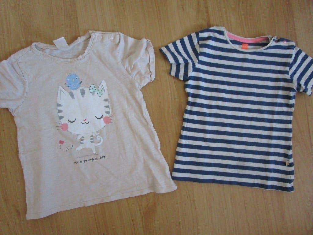 Hema + H&M - shirts maat 86, Kinderen en Baby's, Babykleding | Maat 86, Meisje, Ophalen of Verzenden, Zo goed als nieuw, Hema + H&M