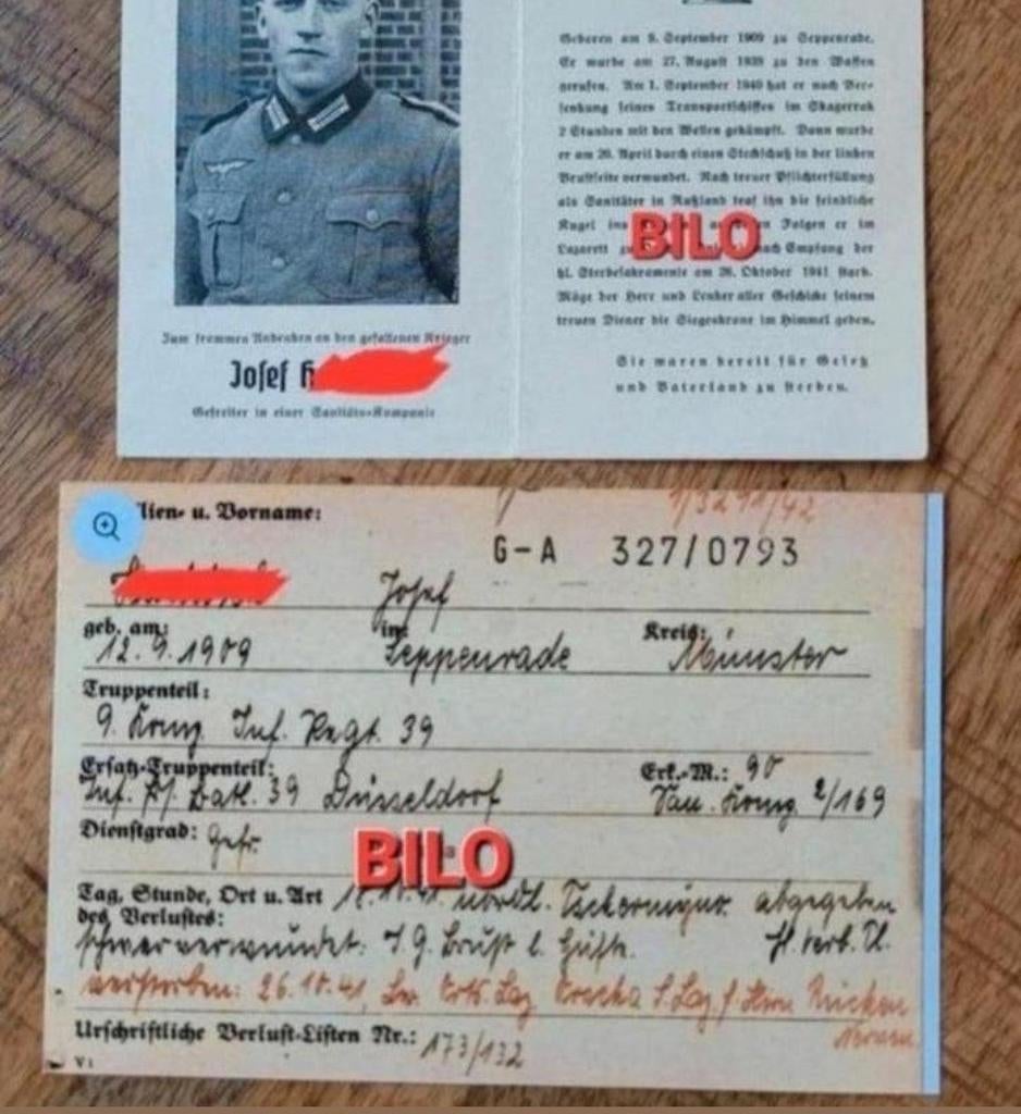 Sanitäts-Kompanie Skaggerak 1941 WO2 sterbebild oostfront, Verzamelen, Militaria | Tweede Wereldoorlog, Ophalen of Verzenden, Duitsland
