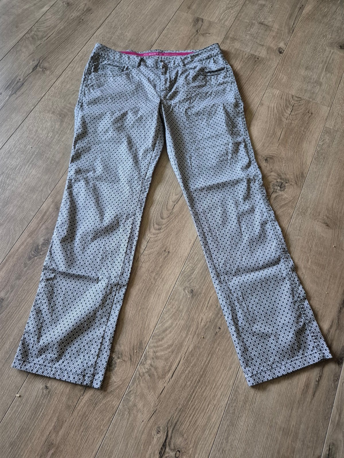 Alberto golf pants dames - zwart/wit geruit, Maat 38/40 (M), Zwart, Alberto, Ophalen of Verzenden