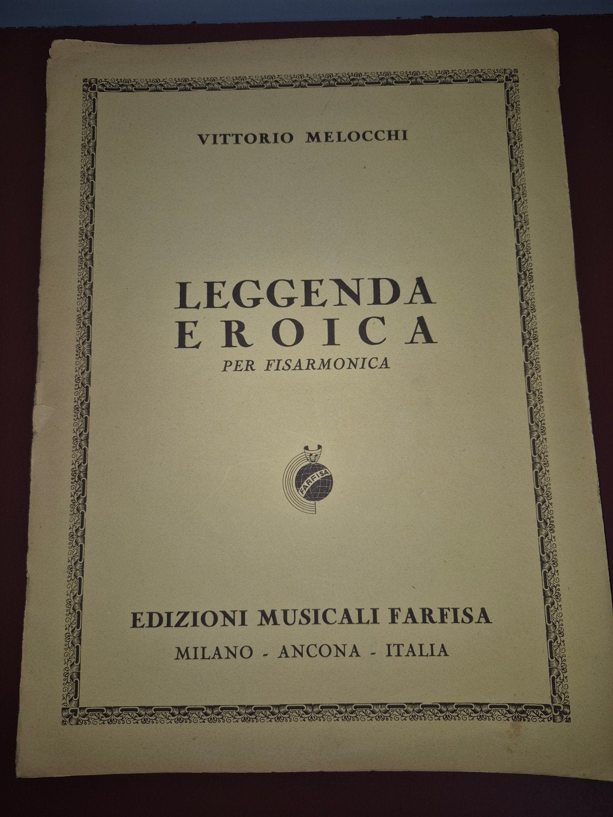 Leggenda Eroica - Vittorio Melocchi - Accordeon bladmuziek, Ophalen of Verzenden