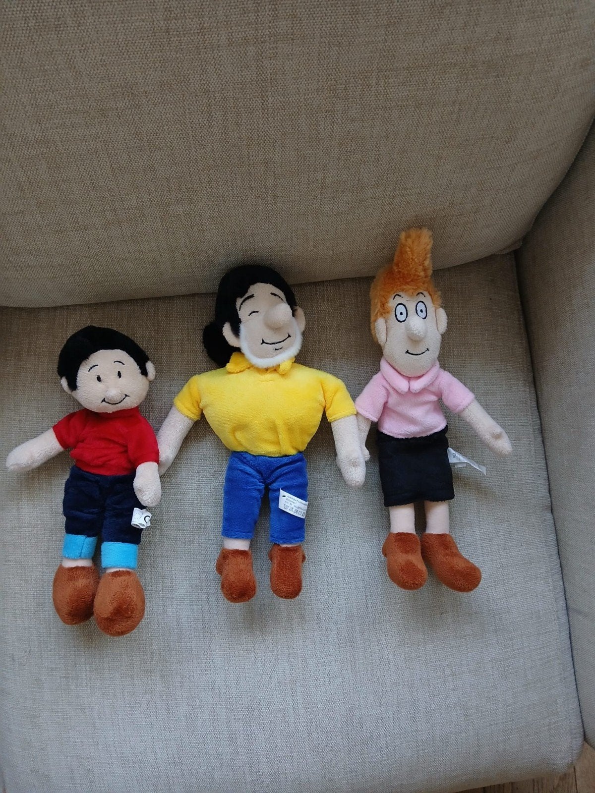 Suske,Jerom en Sidonia knuffels circa 35 cm., Ophalen of Verzenden, Gebruikt, Overige typen, Middelgroot (20 tot 80 cm)