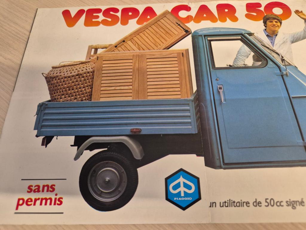 Jaren 70 Vespa Car 60 Piaggio folder in mooie staat, Ophalen of Verzenden, Zo goed als nieuw, Overige merken