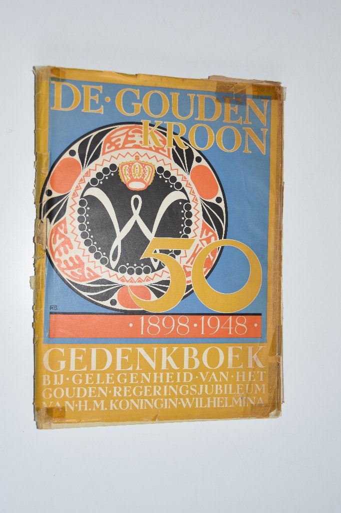 De Gouden Kroon Gedenkboek Koningin Wilhelmina 1948, Verzenden, Gebruikt, Nederland, Tijdschrift of Boek