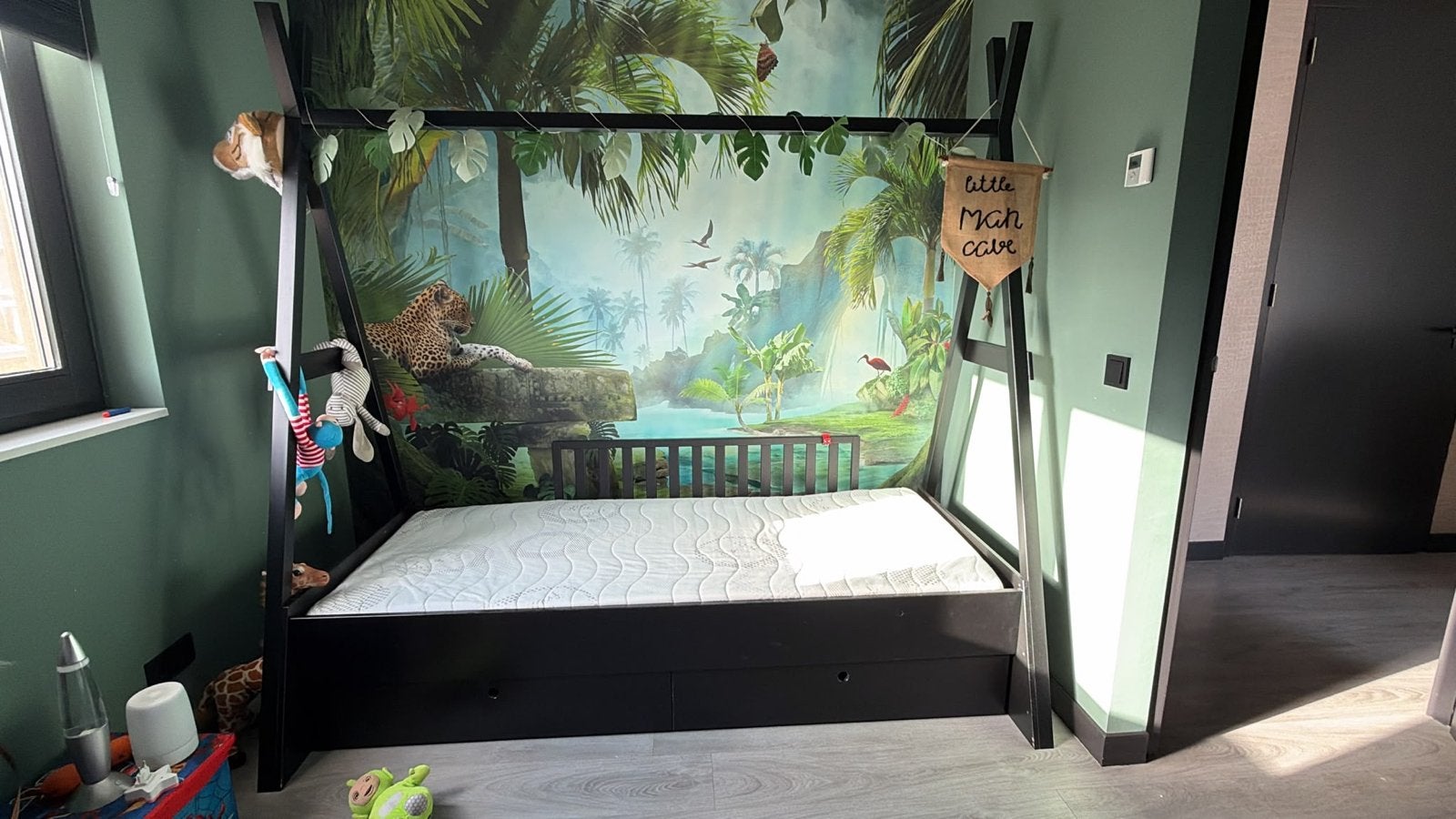 Gratis! Kinderbed met opberglade en tentframe, Ophalen, Gebruikt, 70 tot 85 cm, Lattenbodem