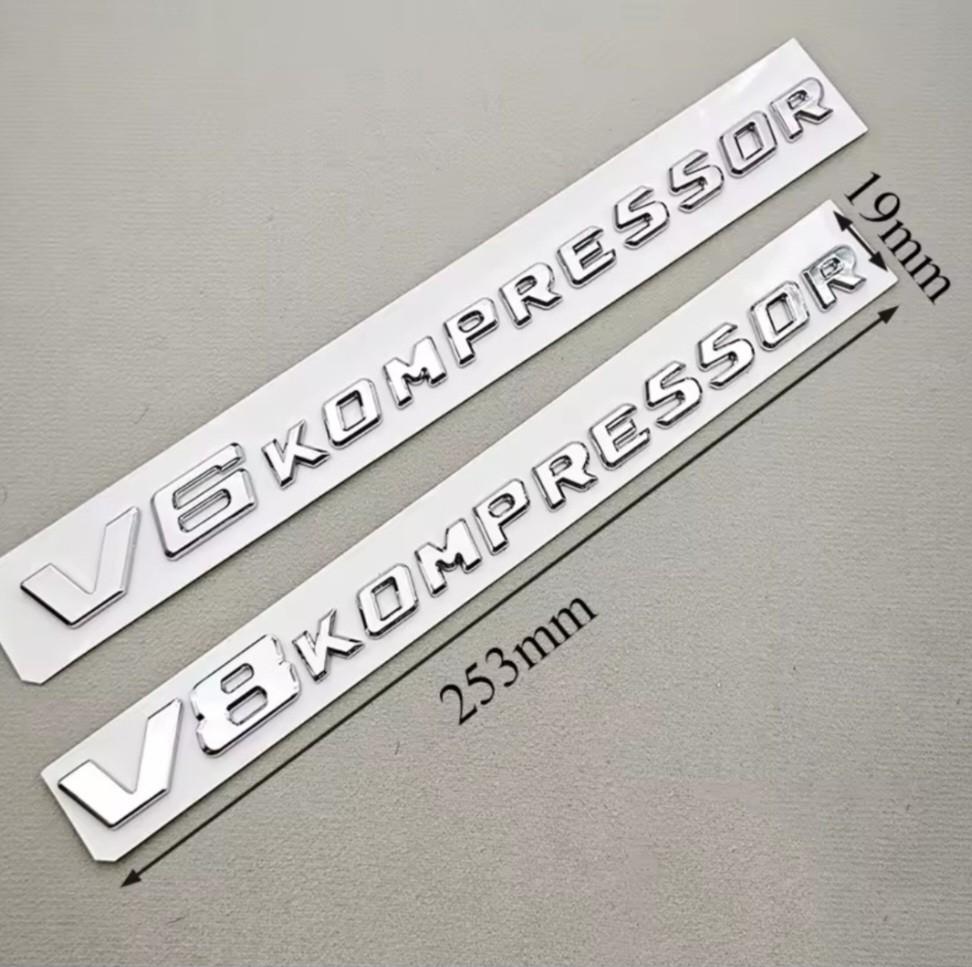 V8 KOMPRESSOR SL55 AMG LOGO MERCEDES W211 W219 E55, Ophalen of Verzenden