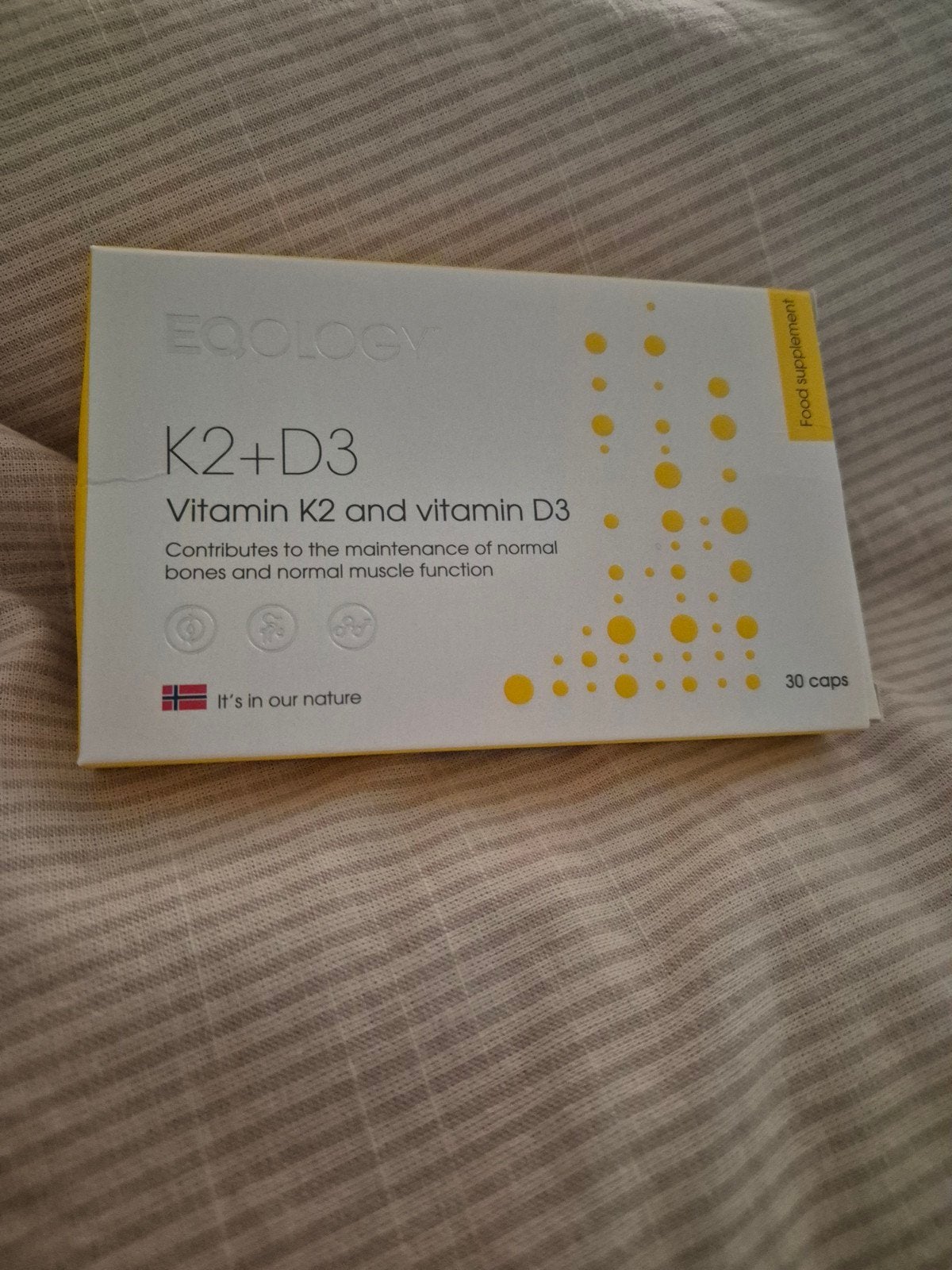 EQOLOGY K2+D3 Vitamine supplement voor botten en vaten, Ophalen of Verzenden