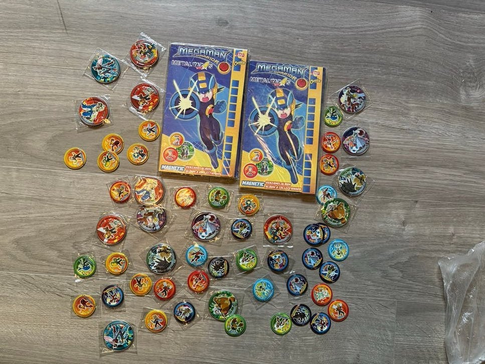 MegaMan Metal Tazos Collectie met Albums, Ophalen of Verzenden, Gebruikt