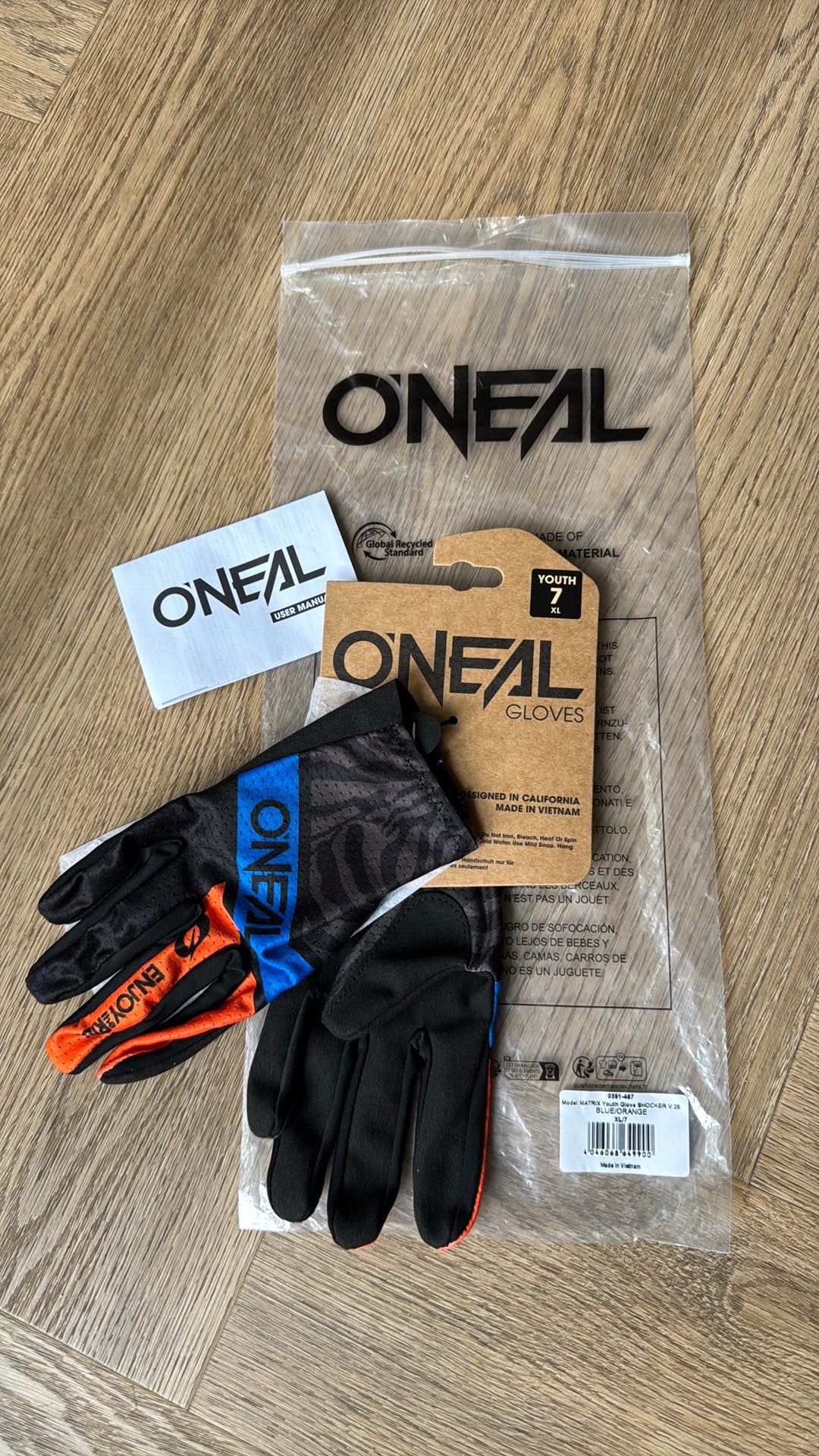 O’Neal MX motorcross handschoenen maat 7 (XL jeugd), Verzenden, Nieuw met kaartje, Kinderen, Motorcrosskleding