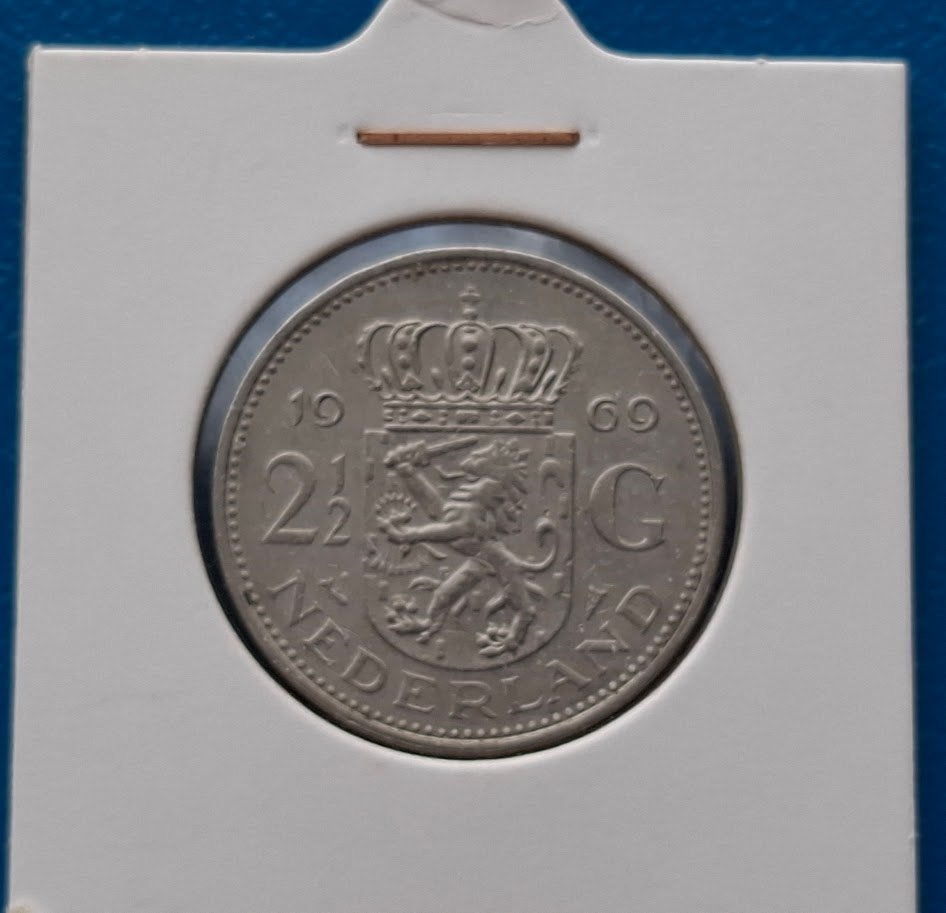 2 1/2 gulden 1969 (vis) - Juliana*, Ophalen of Verzenden, Koningin Juliana, 2½ gulden, Losse munt