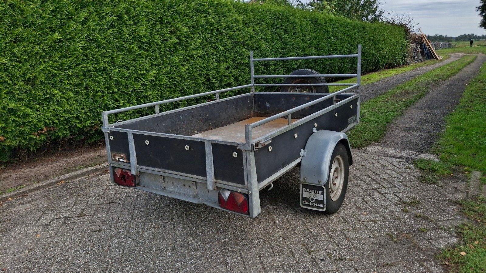 aanhanger met reservewiel Saris, Ophalen, Gebruikt