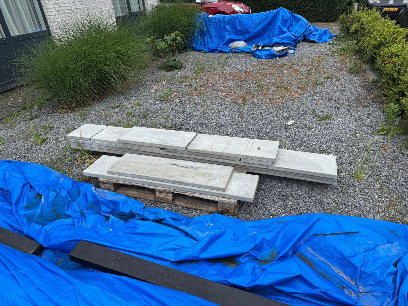 BETON KANTPLANK 2500 X 300 X 35MM, LICHT GRIJS, Ophalen, Beton, Terrastegels