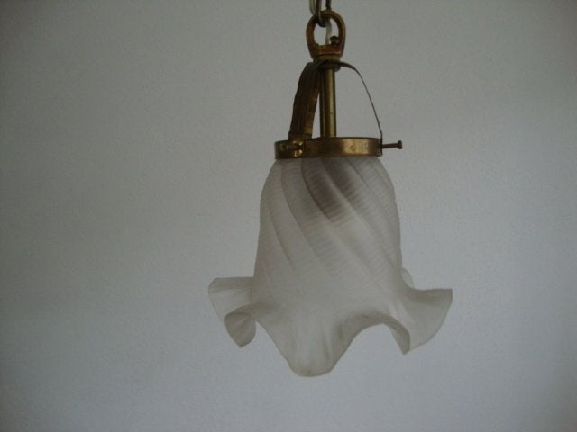 Oud glazen hanglampje (rokje) nr. 26, Ophalen of Verzenden