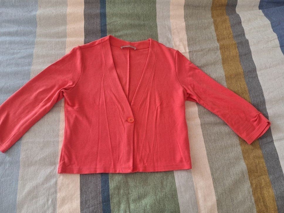 Betty Barclay oranje (koraal) jasje van zacht viscose, Maat 38/40 (M), Bette Barcley, Oranje, Ophalen of Verzenden