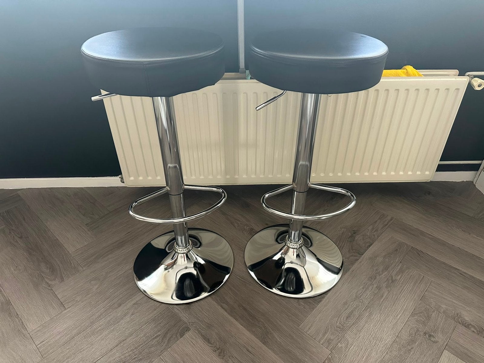 Bar kruken kunstleder, Ophalen, In hoogte verstelbaar, 60 tot 90 cm, Leer