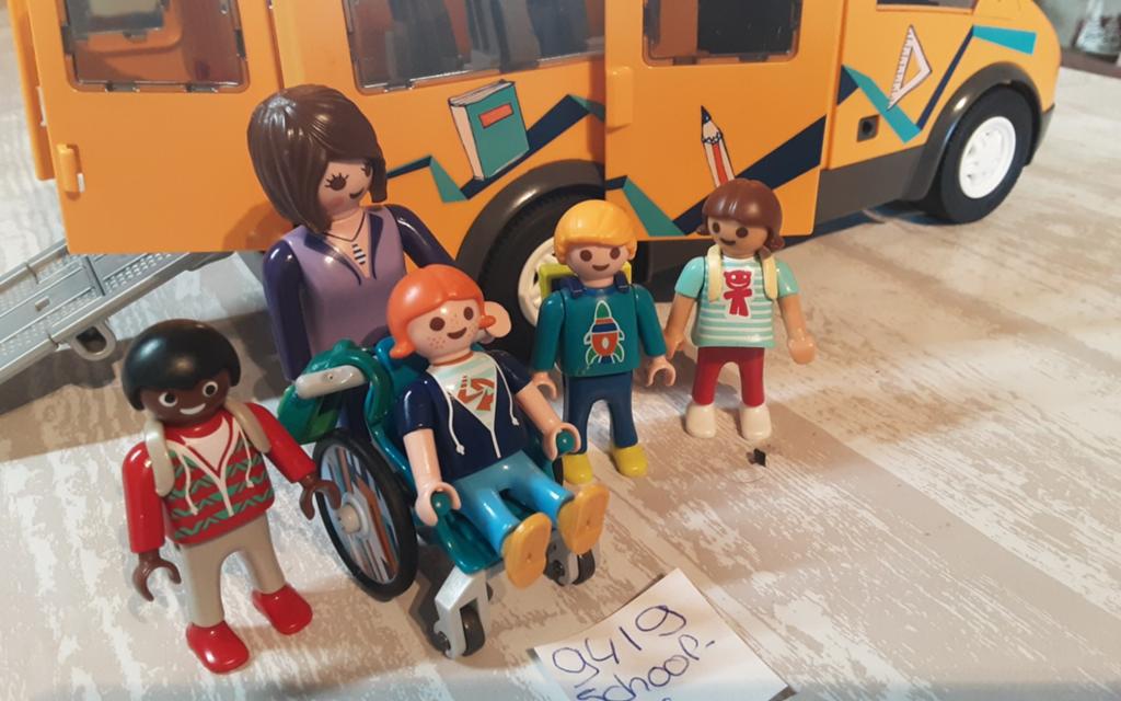 9419 schoolbus met invalide vervoer., Ophalen of Verzenden, Zo goed als nieuw, Complete set