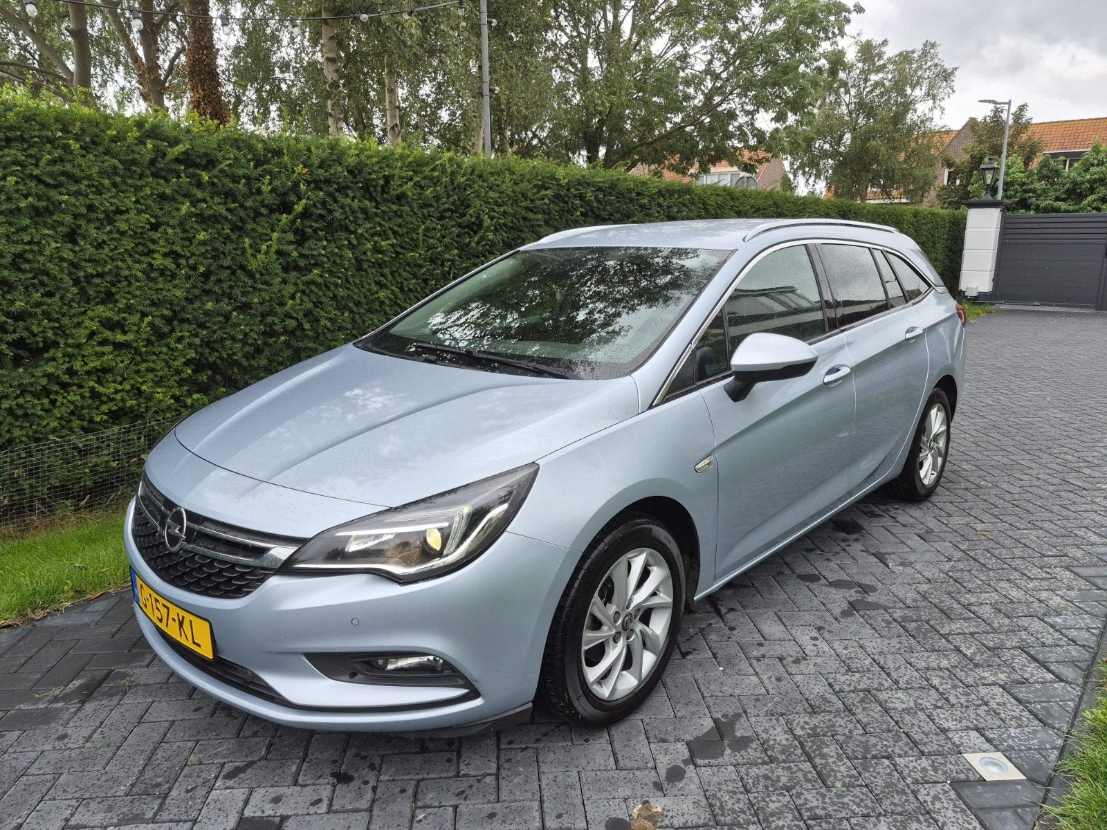 Opel Astra 1.4 Turbo 150 pk Start/stop 2019 Grijs Trekhaak, Auto's, Voorwielaandrijving, 4 cilinders, Leder en Stof, Origineel Nederlands