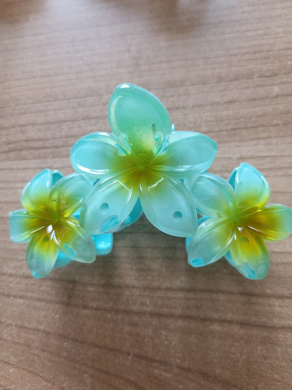 Nieuwe bloem haarspeld - turquoise en geel, Ophalen of Verzenden, Nieuw, Haarspeld