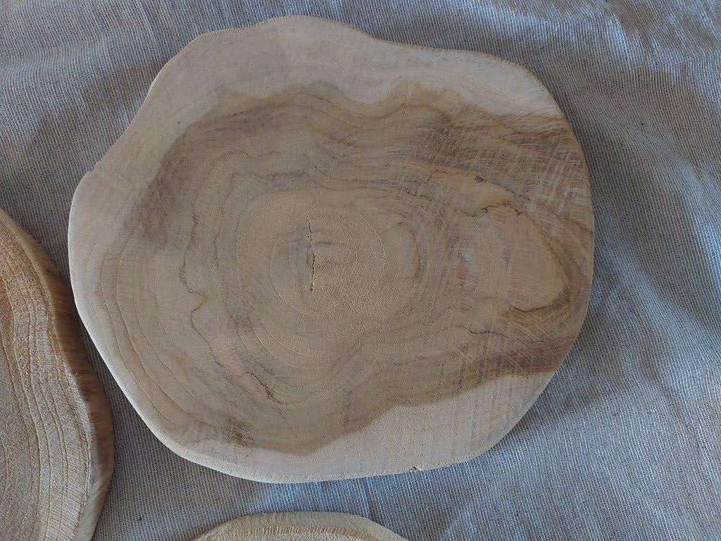 Teak houten schijven. NIEUW!!, Ophalen of Verzenden, Nieuw, Rond, Hout