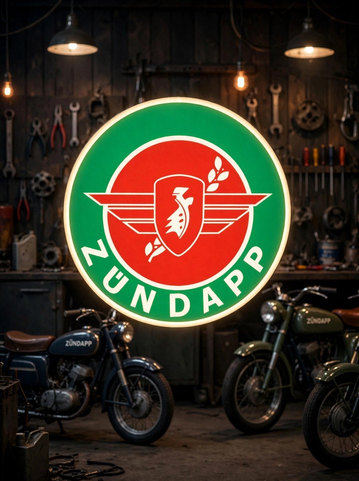 Zündapp Lichtbak XL - Verlicht Logo voor Liefhebbers, Ophalen of Verzenden, Nieuw