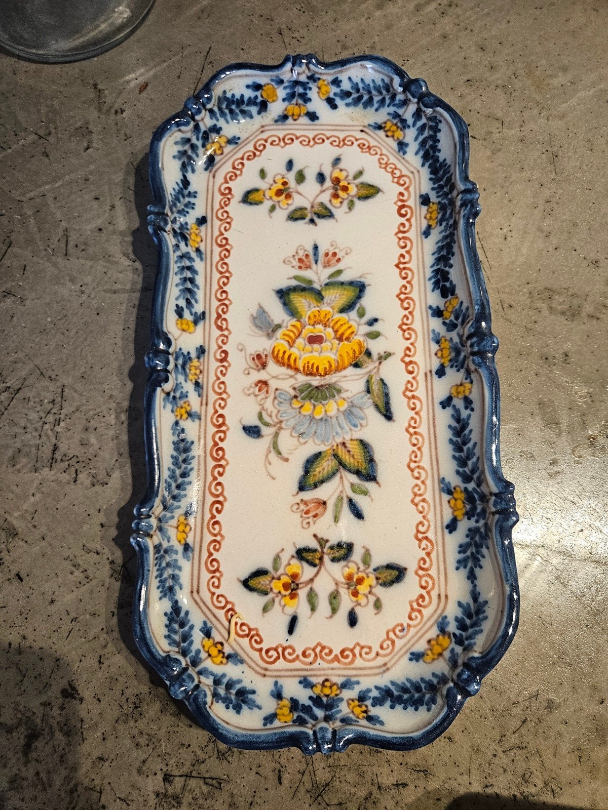 Prachtige Makkum Aardewerk haringbordje- Handgeschilderd, Antiek en Kunst, Ophalen of Verzenden