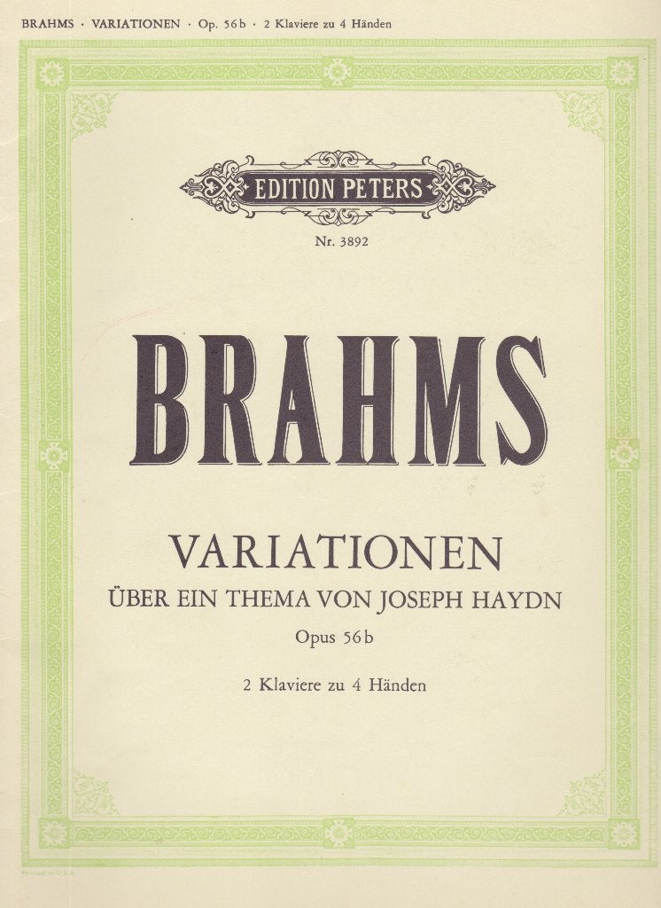 Johannes Brahms - VARIATIONEN, Muziek en Instrumenten, Bladmuziek, Ophalen of Verzenden, Gebruikt, Artiest of Componist, Klassiek