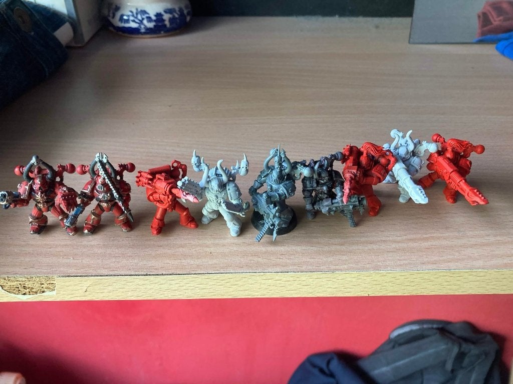 Warhammer 40k Old Chaos Havocs (Fully Plastic)+ Marines, Gebruikt, Figuurtje(s), Ophalen of Verzenden, Warhammer 40000