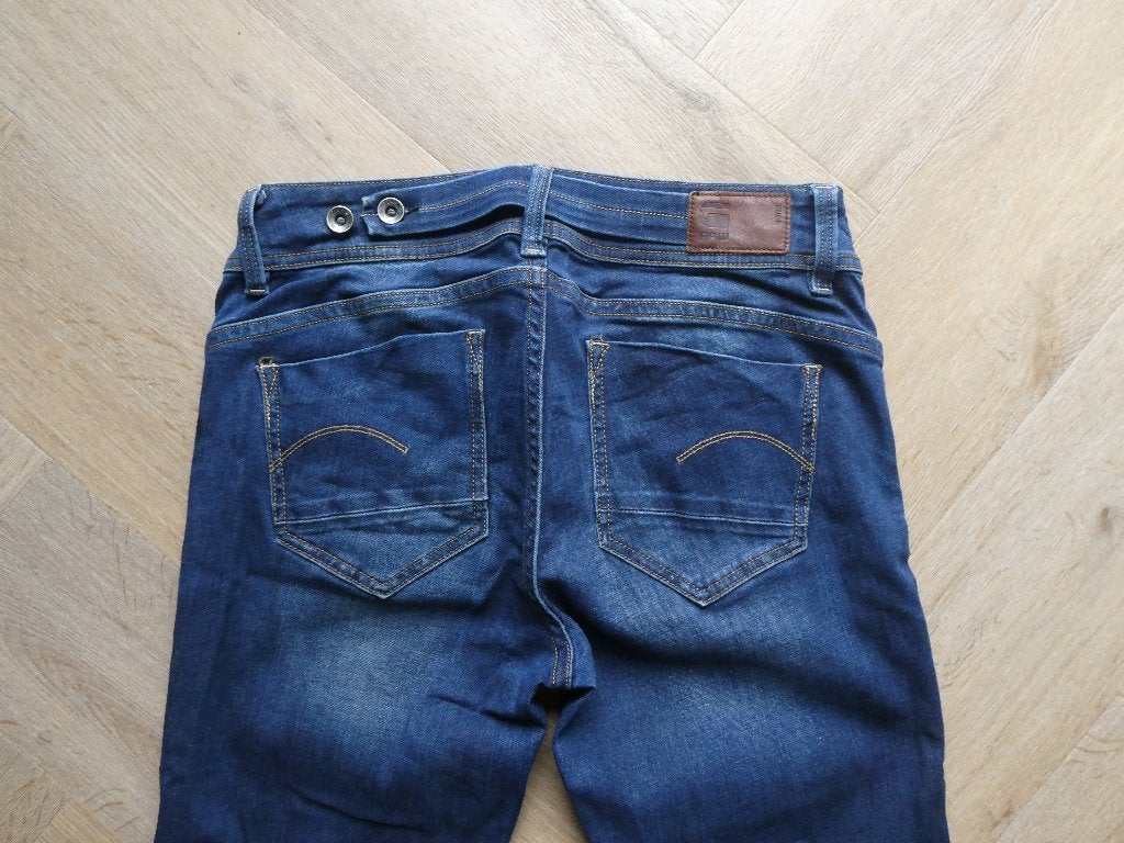 Gstar Midge Saddle Mid Bootleg wmn spijkerbroek maat 31-30, Blauw, Ophalen of Verzenden, Zo goed als nieuw, W30 - W32 (confectie 38/40)